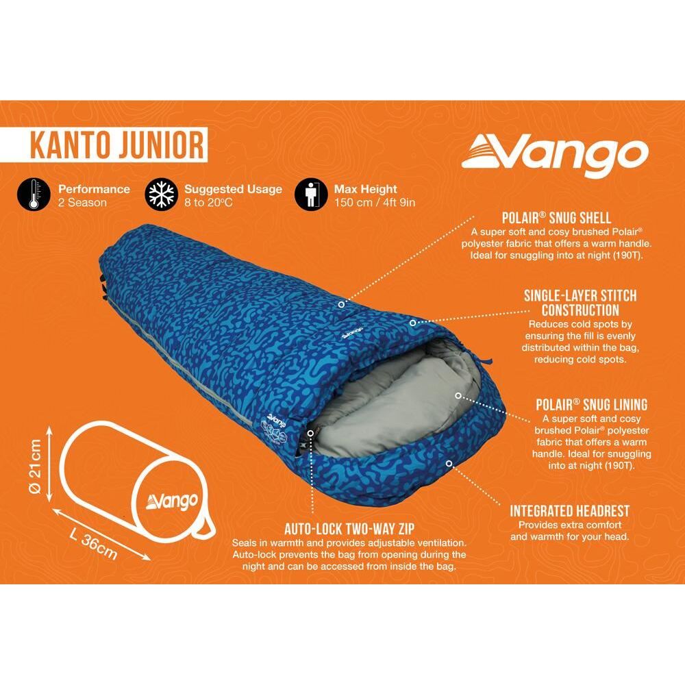 Vango Kanto Junior Junior Atlantic Blue Sleeping Bag