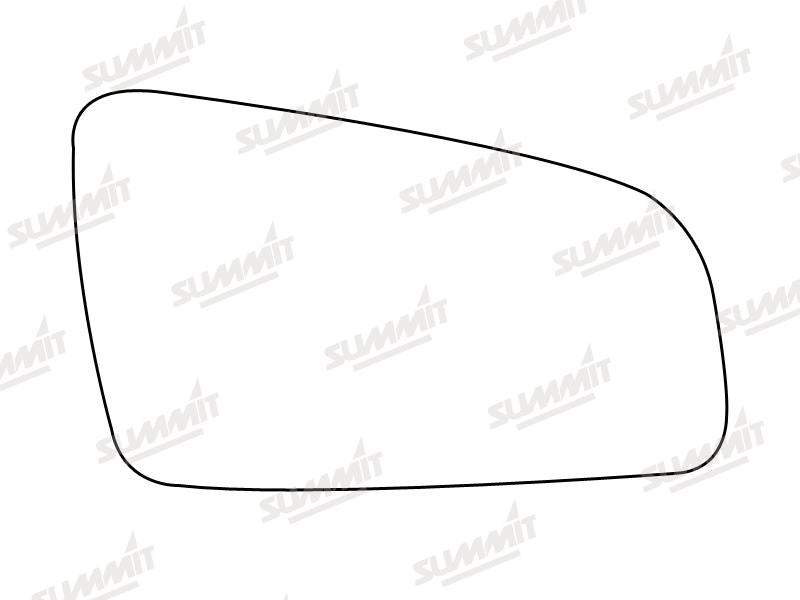 Summit Stick-On Standard Mirror Glass fits Vauxhall Zafira 2 05 to 10 RHS