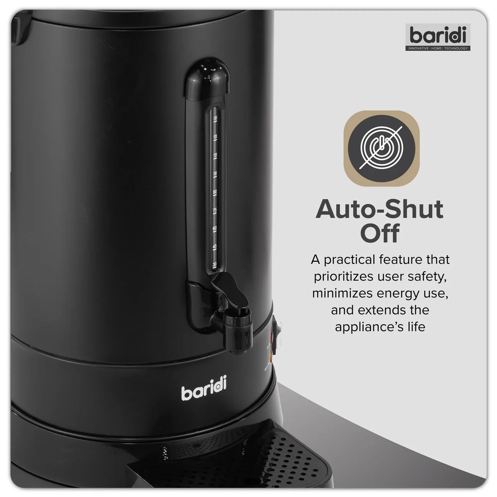 Baridi Hot Water Boiler 20L Capacity DH431 - Black