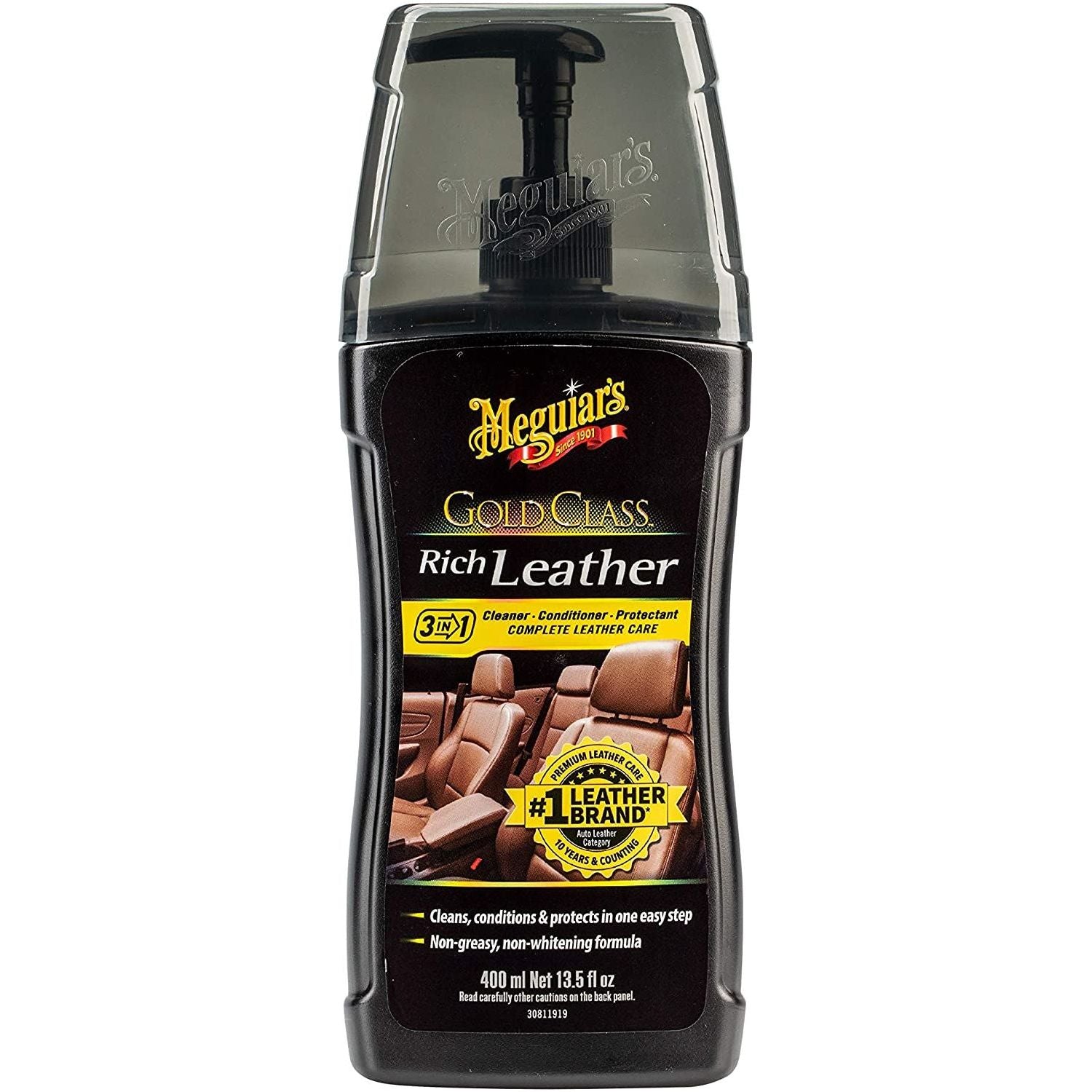 2x Meguiar's G17914EU Gold Class Rich Leather Cleaner and Conditioner 400ml