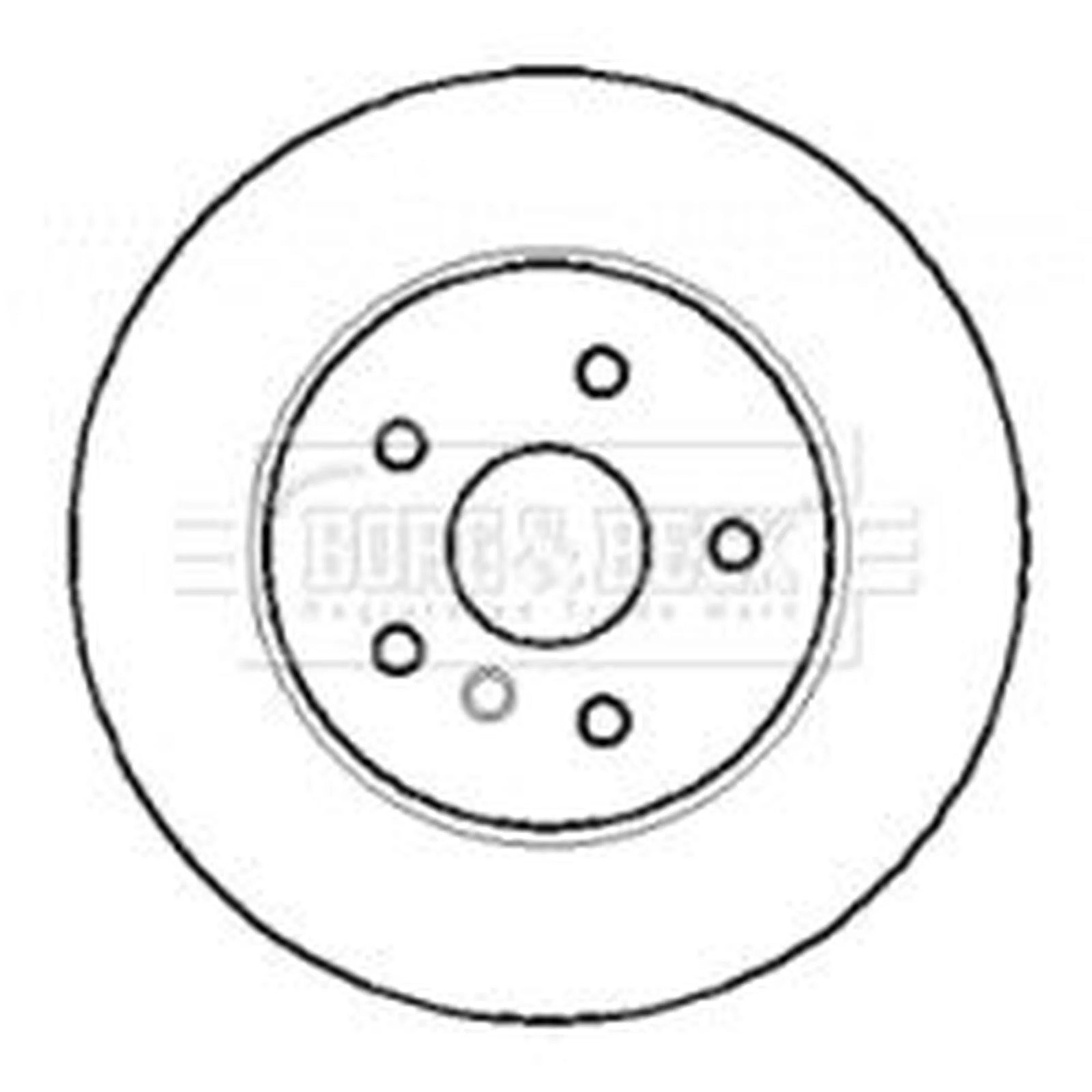 Borg & Beck 2 x Vented Rear Brake Discs BBD4410