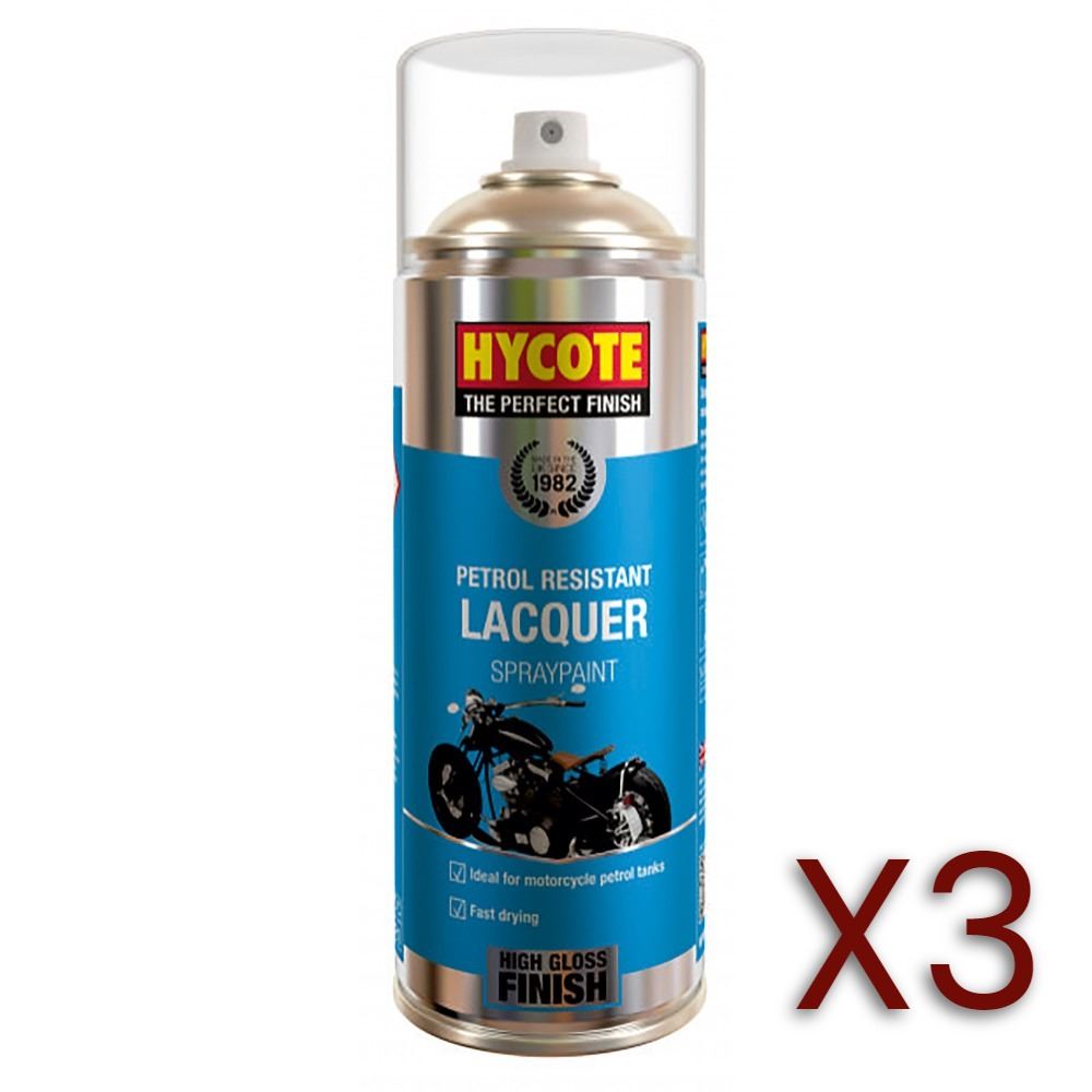 3x Hycote XUK435 Petrol Resistant Lacquer 400ml