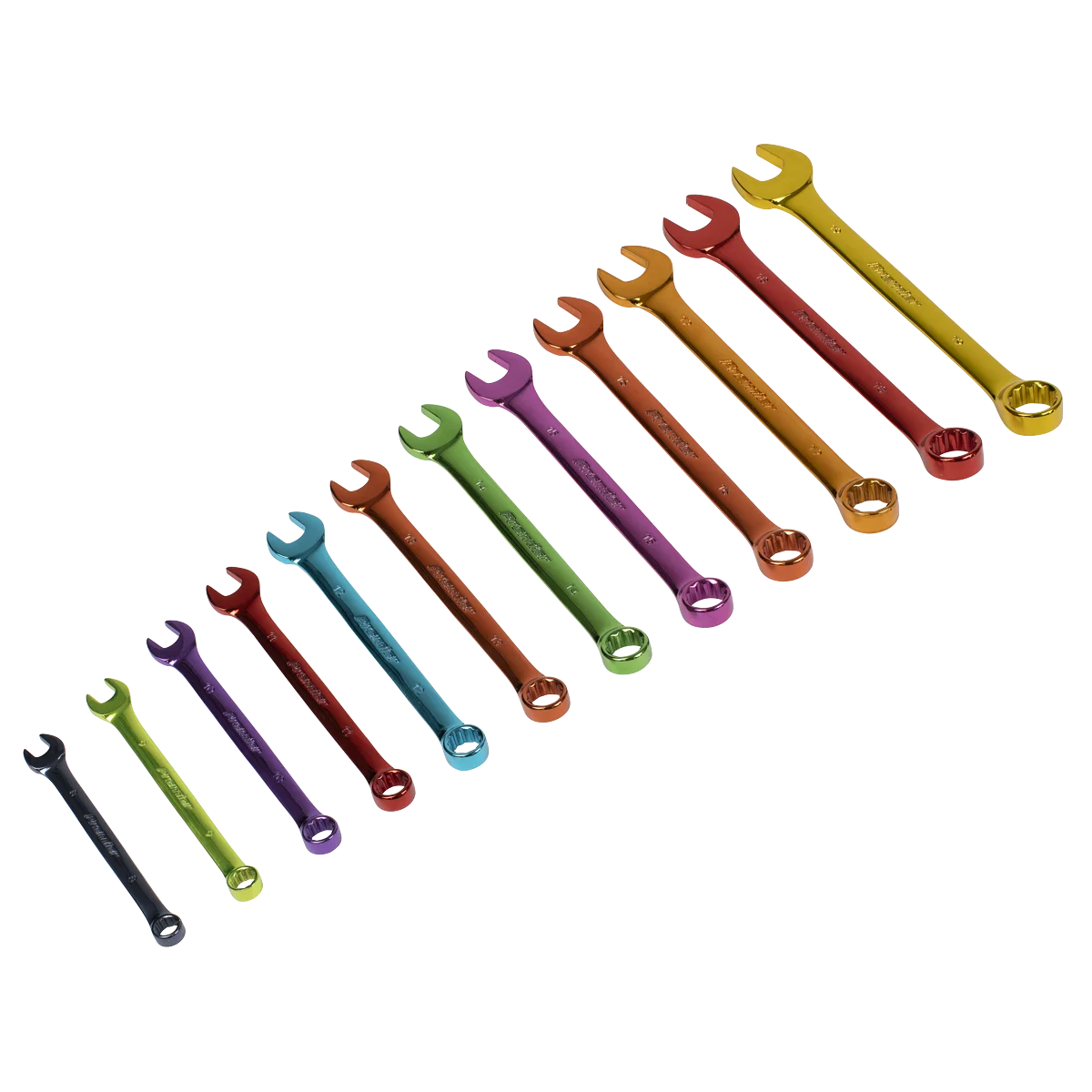 Sealey Combination Spanner Set 12 Piece - Chrome Vanadium Steel