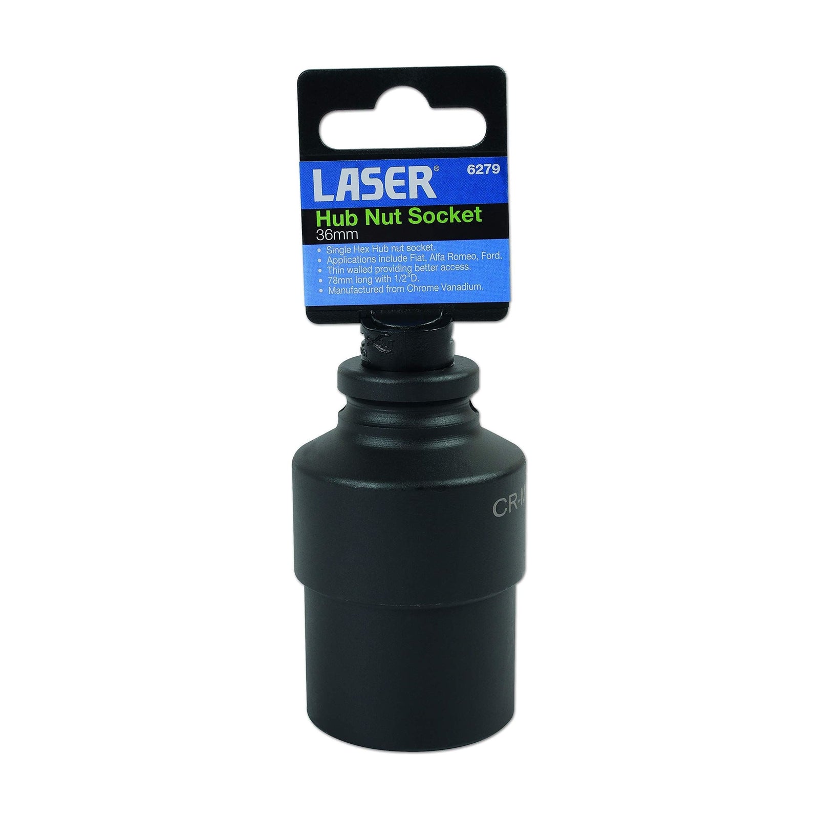 Laser Deep Hub Nut Socket 1/2"D 36mm - Thin Walled 6279