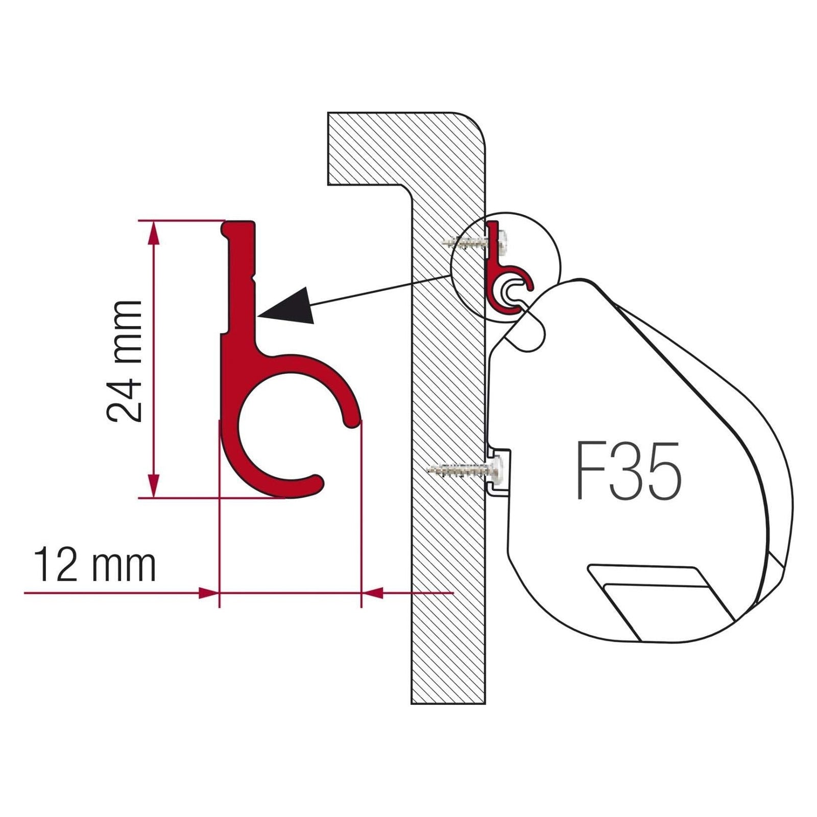 Fiamma F45 Adapter Kit Renault Traffic >2015 98655Z021