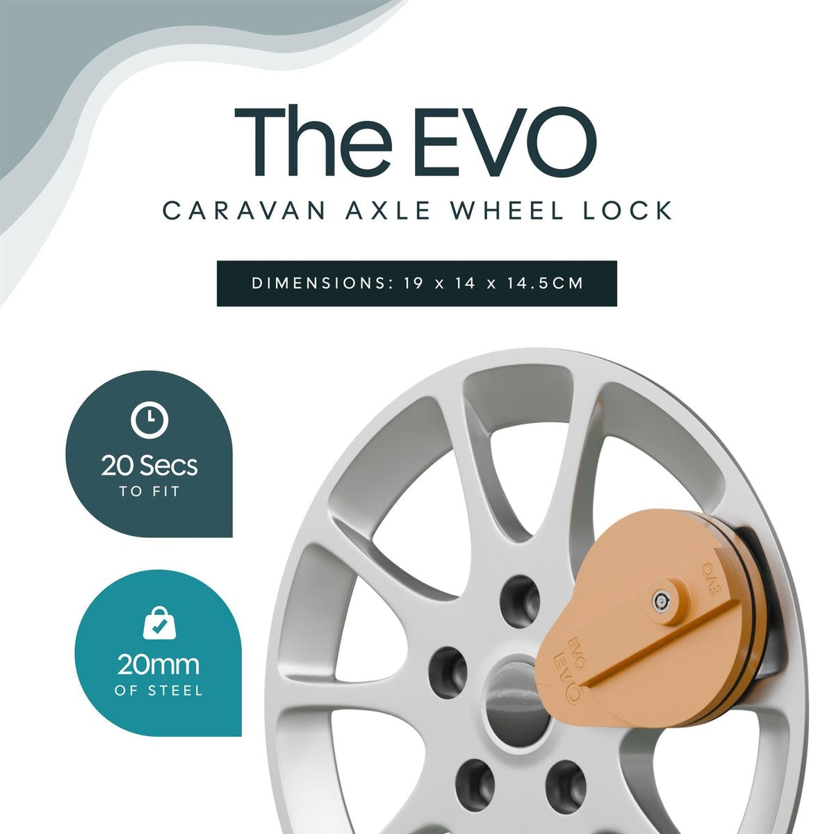 Leisurewize EVO Wheel Lock for Caravans fitted with an AL-KO receiver