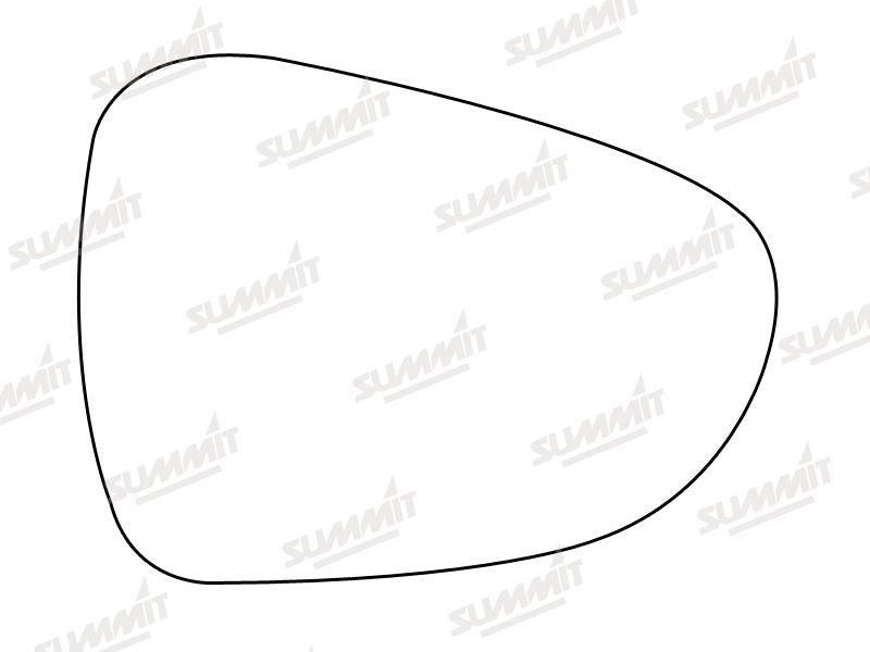 Summit Stick-On Standard Mirror Glass fits Citroen C5 08 on RHS