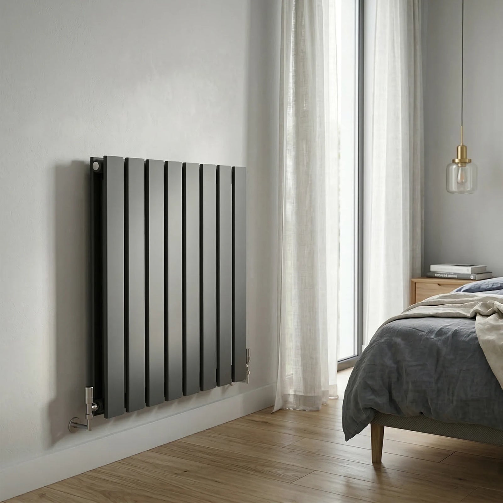 Baridi Horizontal Radiator DH339 600 x 560mm Anthracite