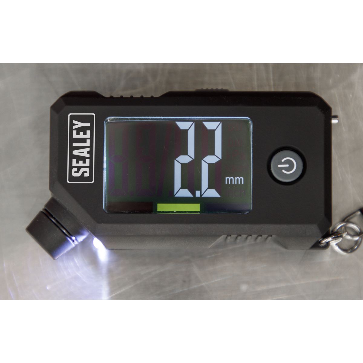 Sealey Digital Tyre Pressure & Tread Depth Gauge with LED TSTPG12
