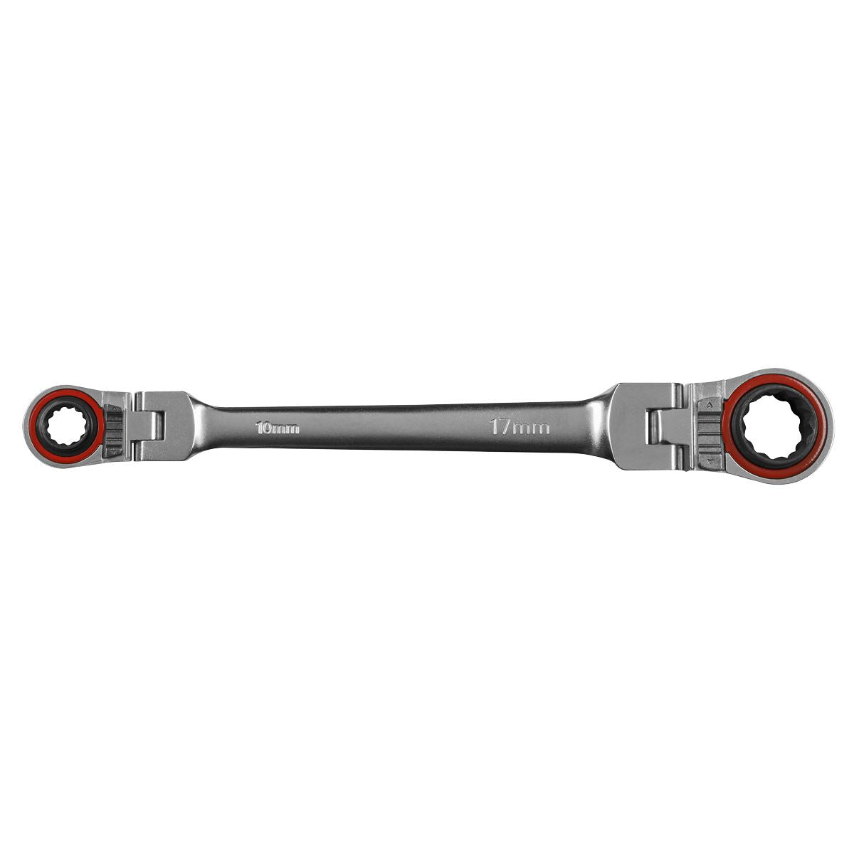 Sealey Ratchet Ring Spanner 4-in-1 Flexi-Head Reversible Metric Platinum Series