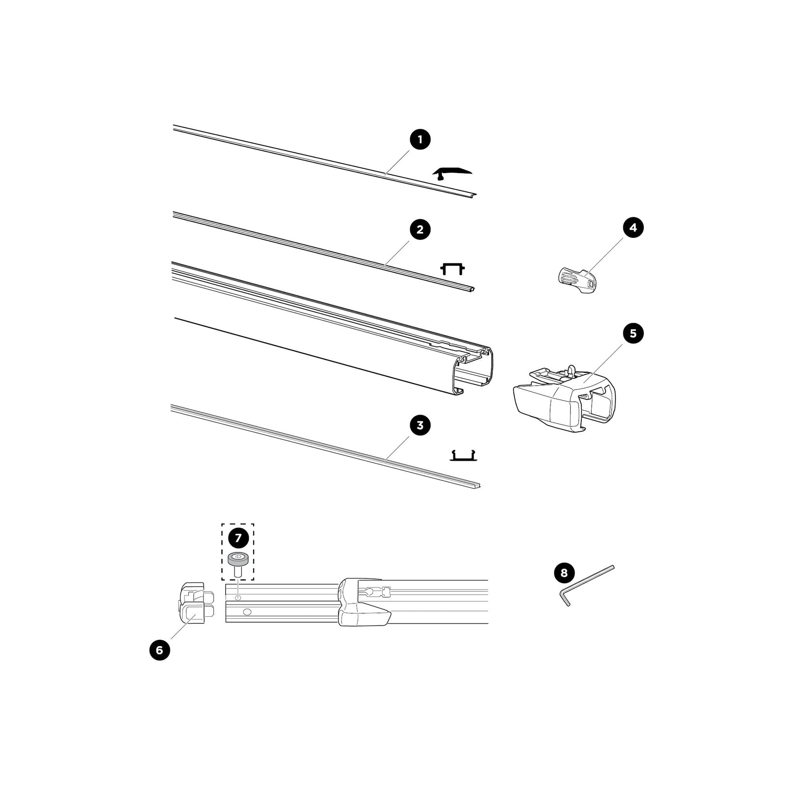 Thule Right End Cap for Slidebar