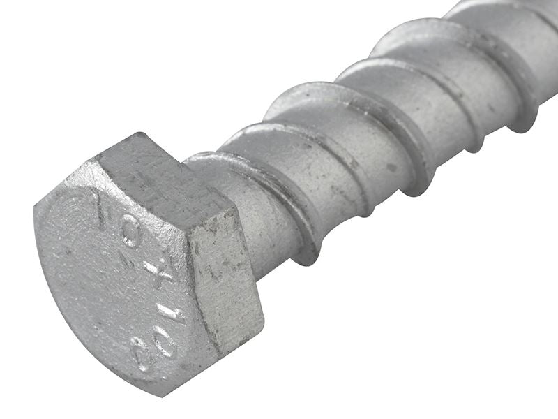Forgefix Lightning Bolt Hex Head M10 x 100mm Box 50