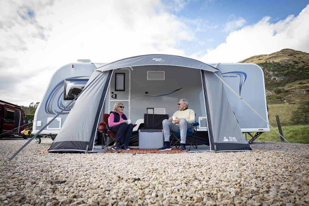 Vango Palma Air 330 Caravan Awning Inflatable Cloud Grey