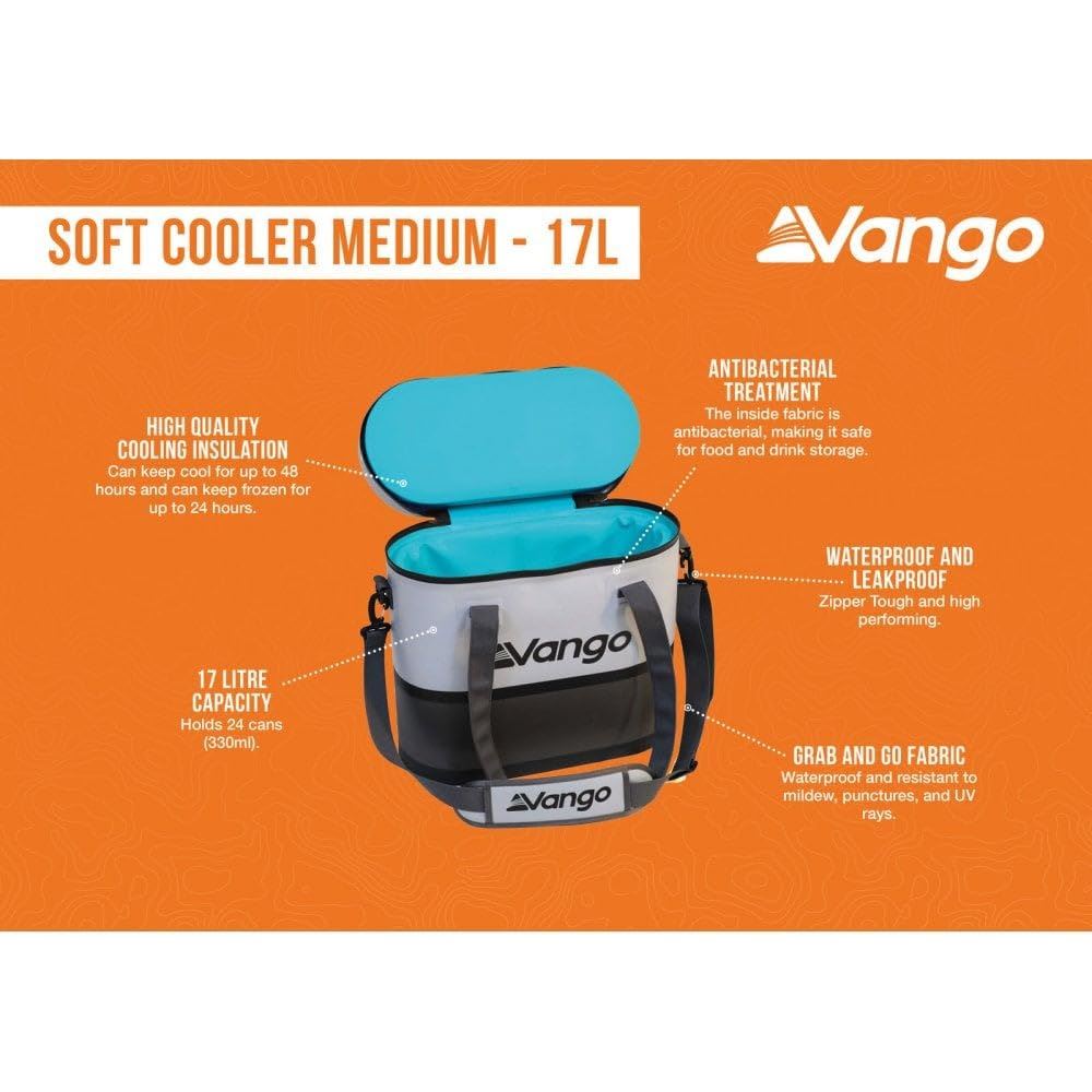 Vango Soft Cooler Medium - 17L Cooler Coolbox 17L Cool Grey