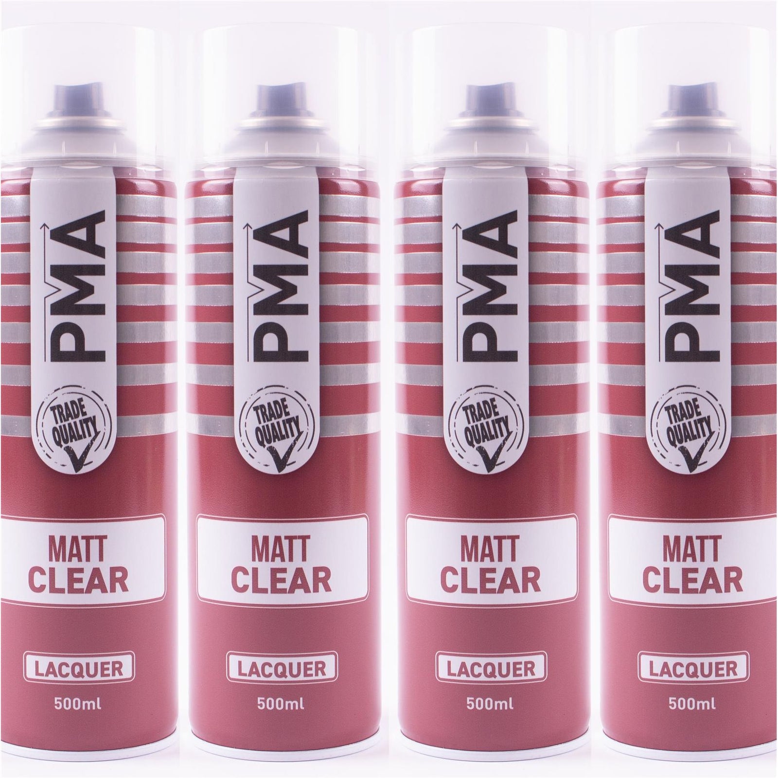 4x Autotek MATT Clear Laquer Spray Acrylic Top Coat 500ml