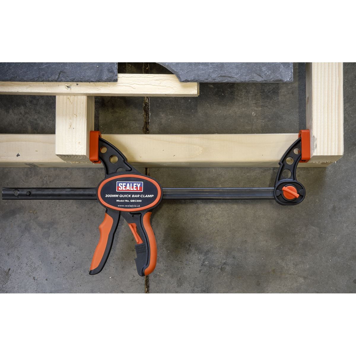 Sealey Quick Bar Clamp 300mm 2pc Set QBC3002