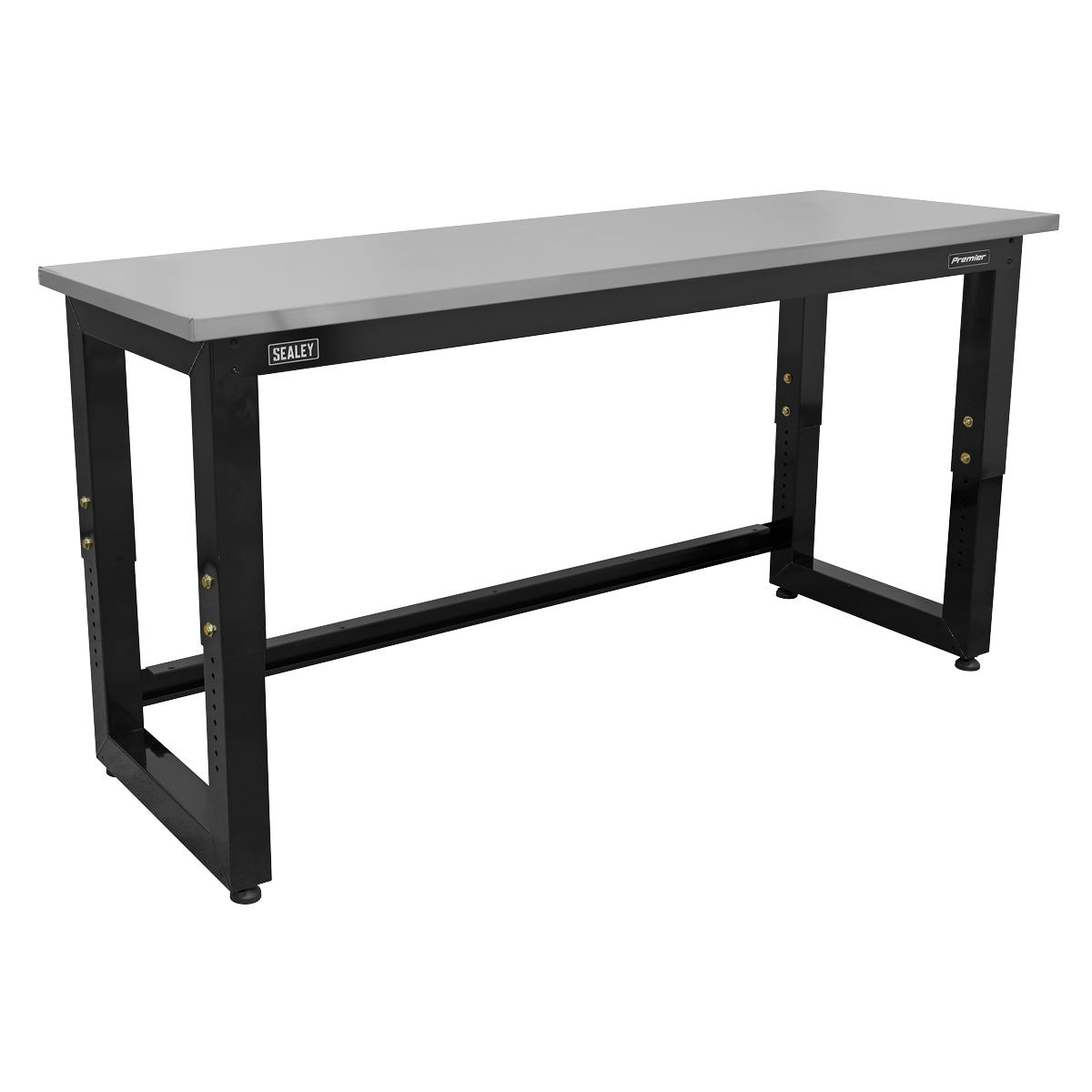 Sealey Steel Adjustable Workbench with Stainless Steel Worktop 1830mm Heavy-Duty