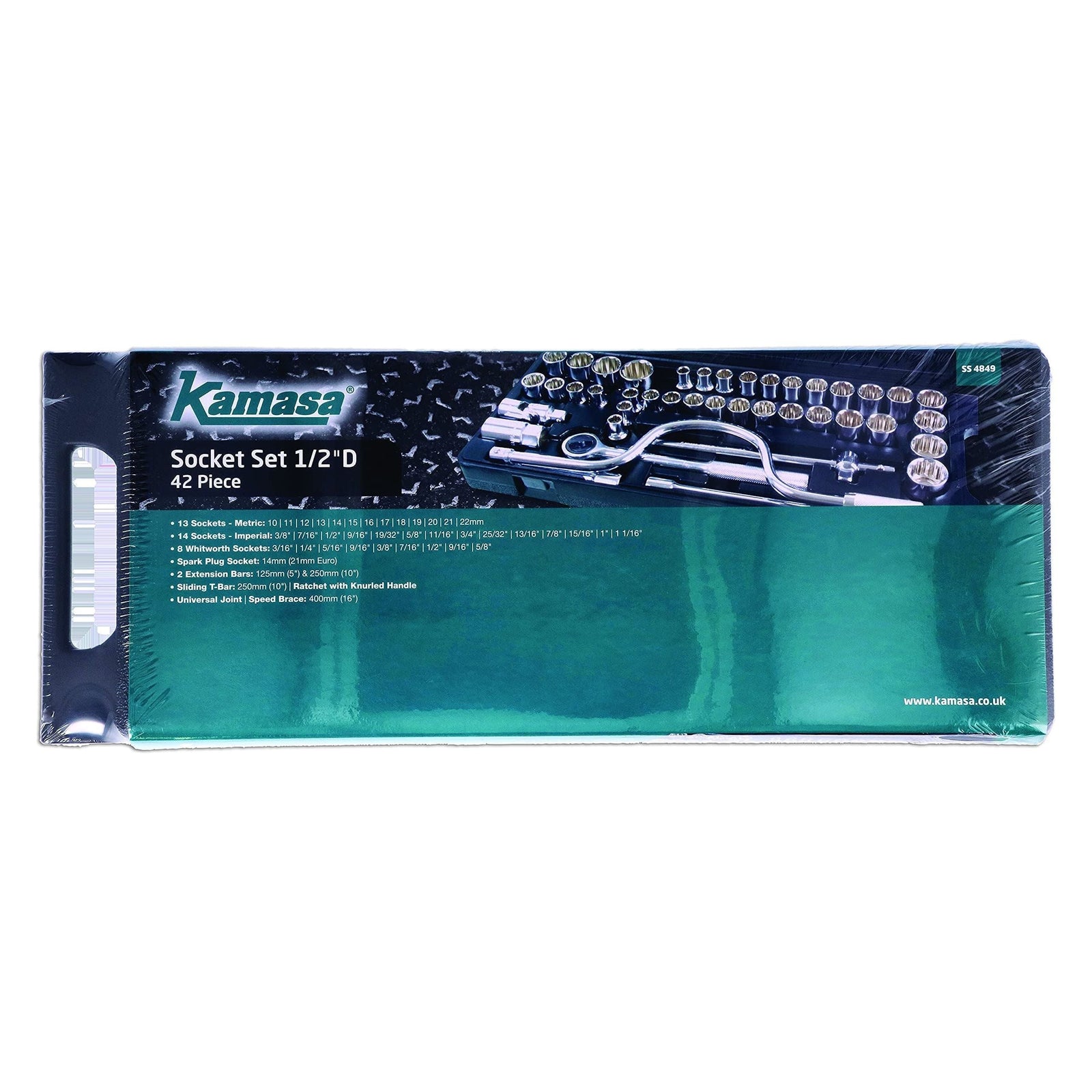 Kamasa Socket Set 1/2"D 42pc SS4849