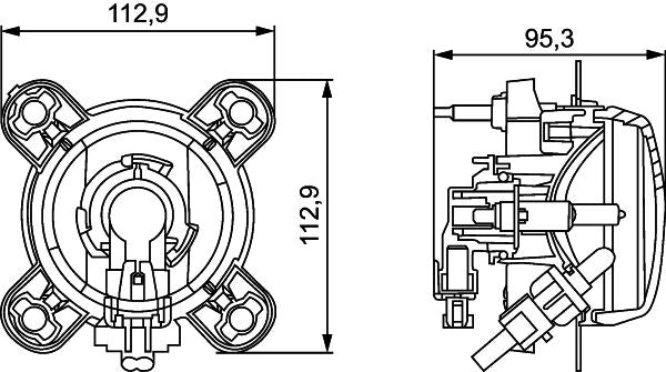 Hella Headlight Headlamp H1 Right