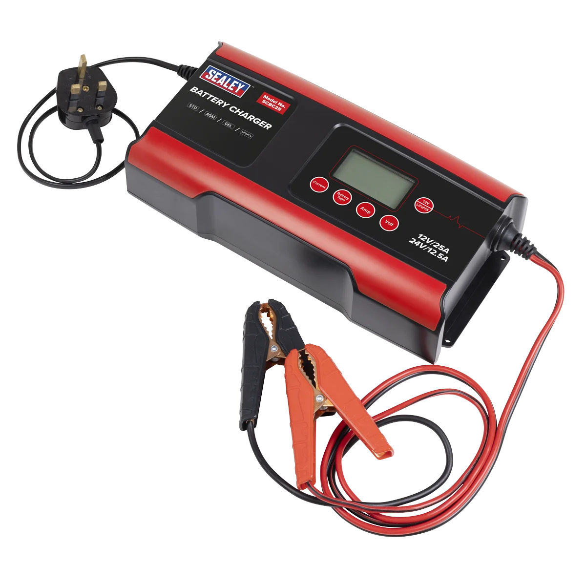 Sealey 12/24V Smart Battery Charger & Maintainer 25A