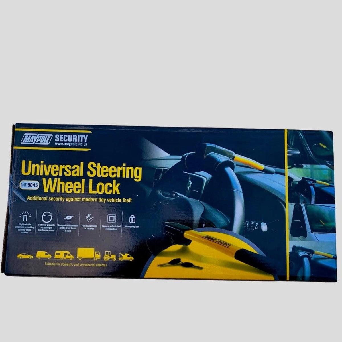 Maypole Steering Wheel Lock Heavy Duty MP9045 Car Van Dashboard Anti Theft