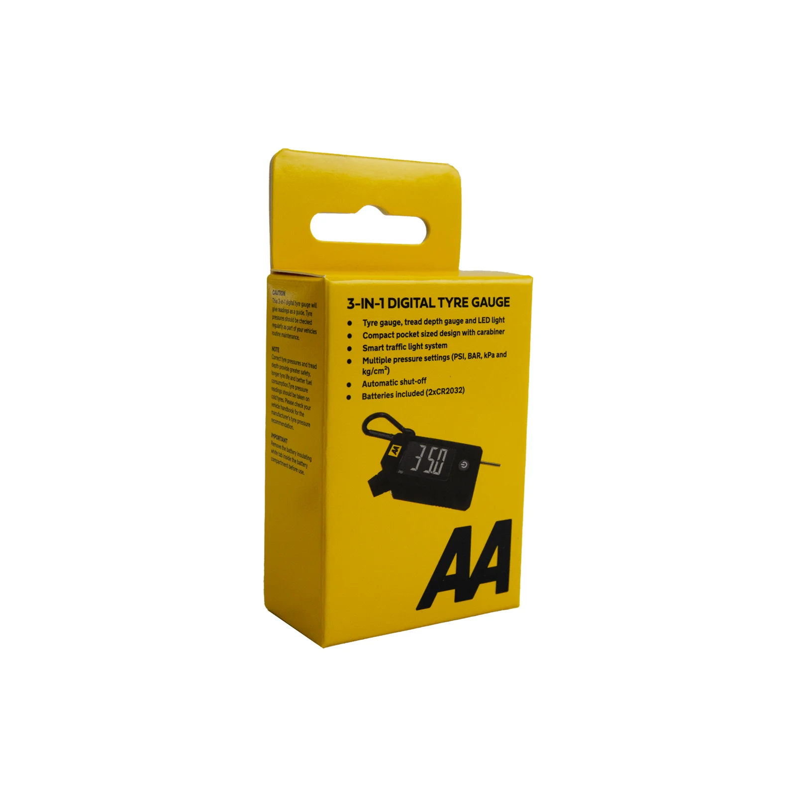 AA 3-in-1 Digital Tyre Depth Gauge & LED Light