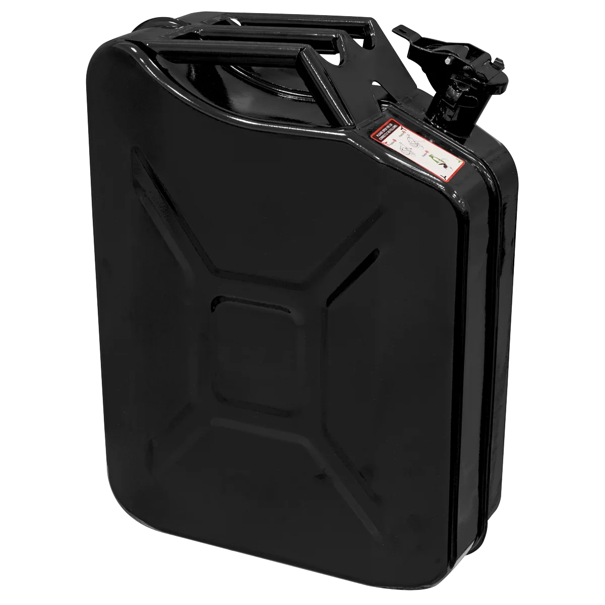 Sealey Siegen Jerry Can 20L Black Steel Fuel Container