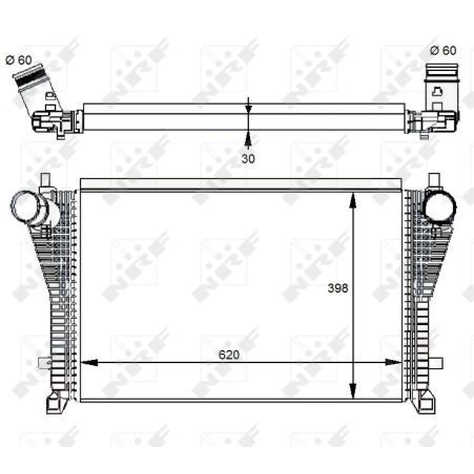 NRF Intercooler (Charge Air Cooler) 30291