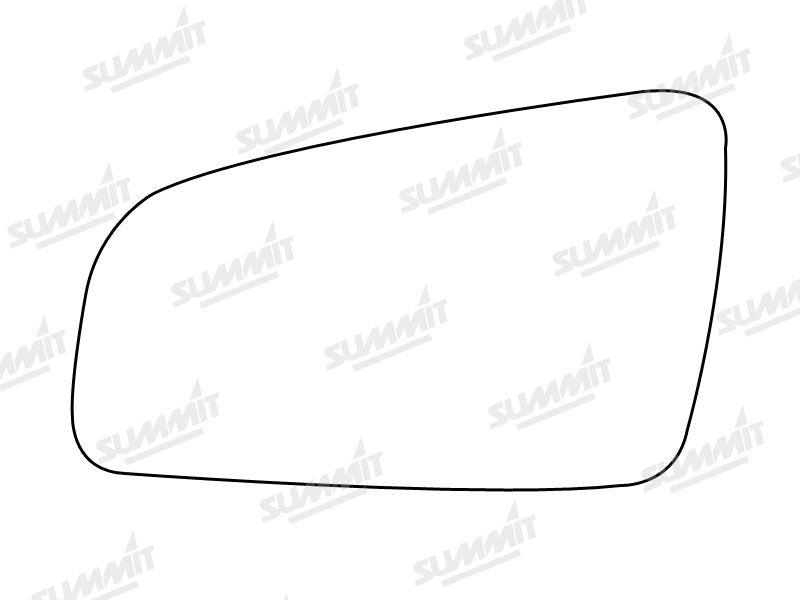 Summit Stick-On Standard Mirror Glass fits Vauxhall Zafira 2 05 to 10 LHS