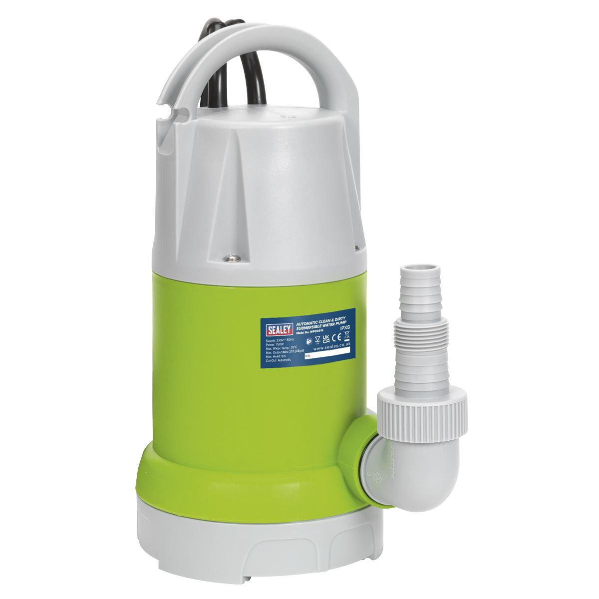 Sealey Submersible Clean & Dirty Water Pump Auto 217ltr/min 230V WPCD215