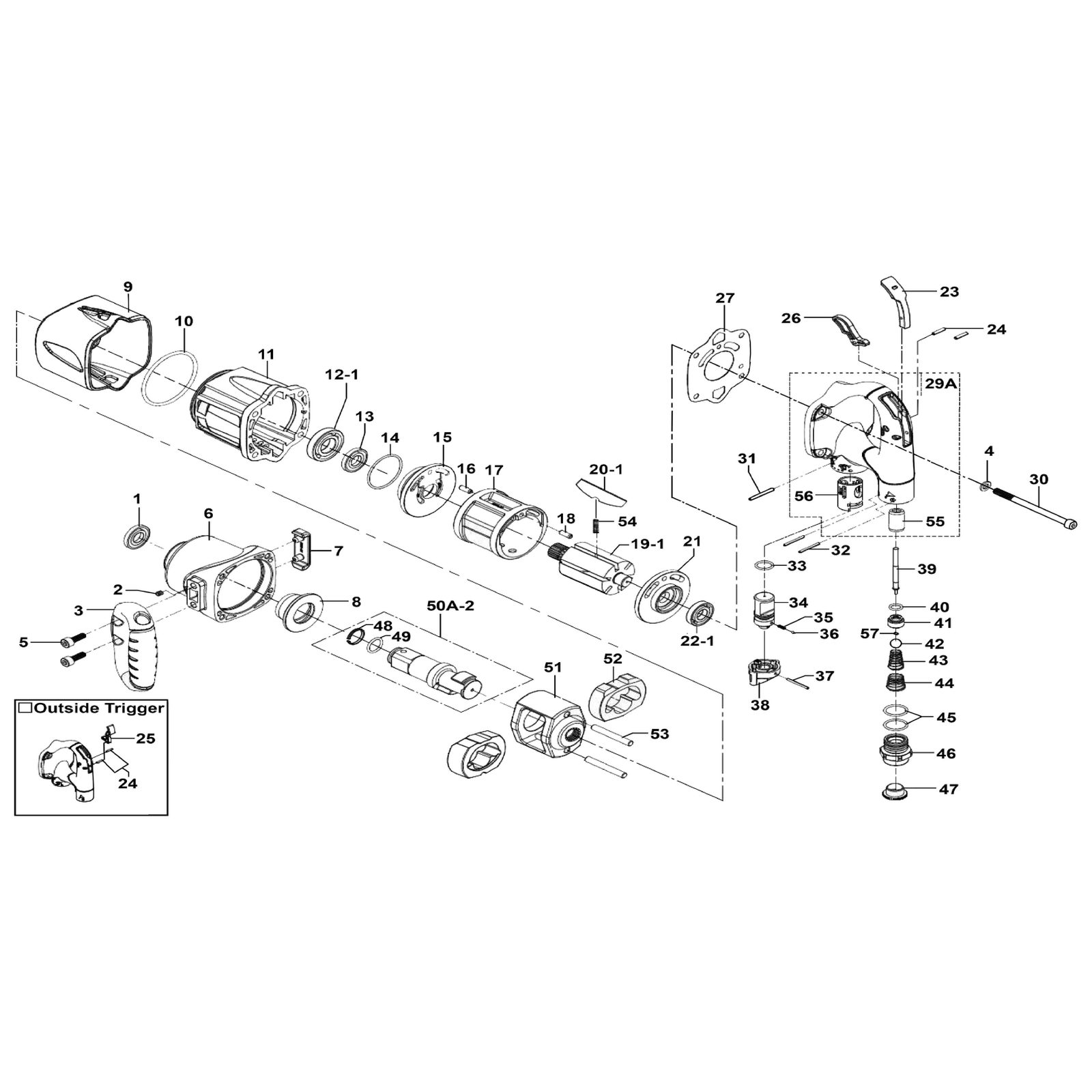Sealey Reverse Valve Bushing SA686-V2-56