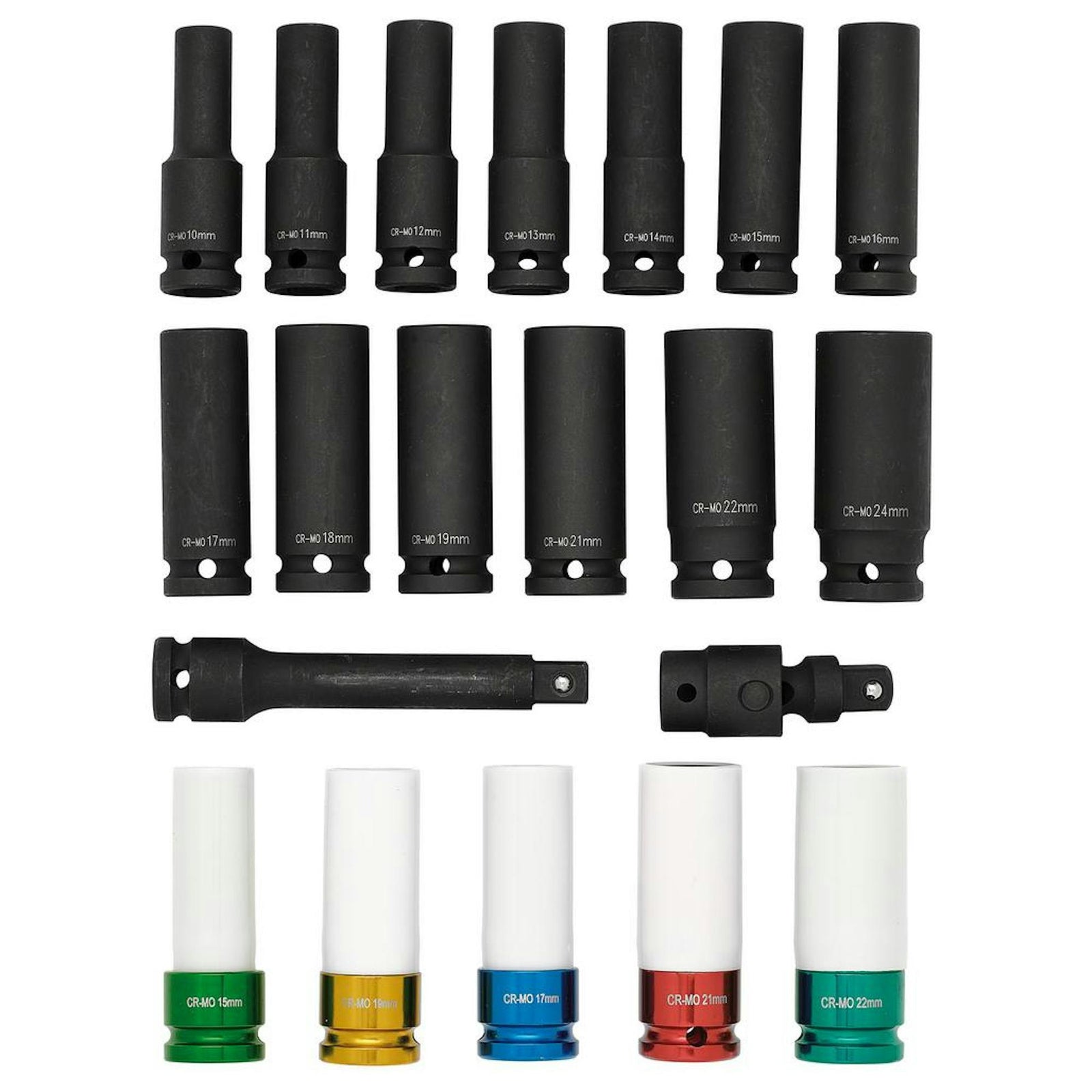 BUNKER Impact Socket Set in EVA Foam Inlay, 1/2" (20 Piece) - DELTACH-561025