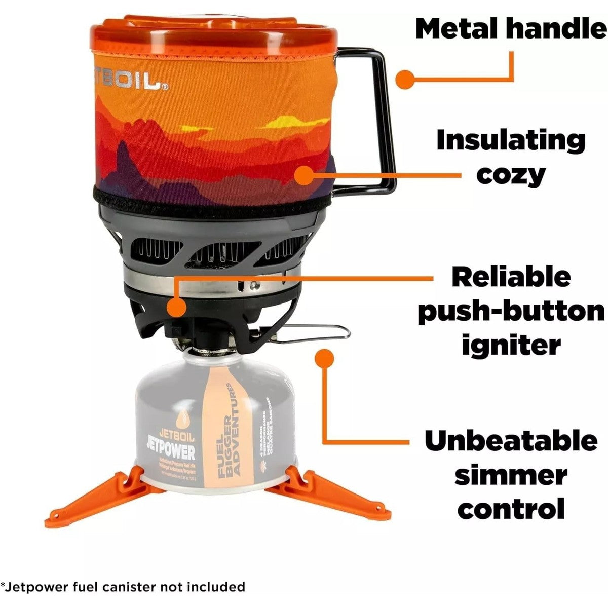 Jetboil Minimo Cooking System Camping Stove MNMSS Sunset