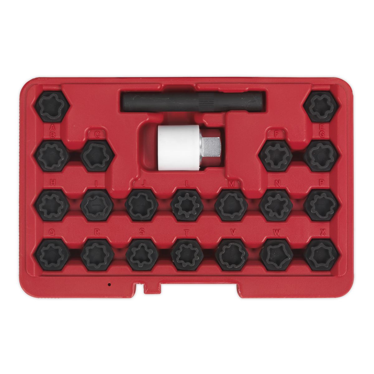 Sealey Locking Wheel Nut Key Set 22pc Audi SX206