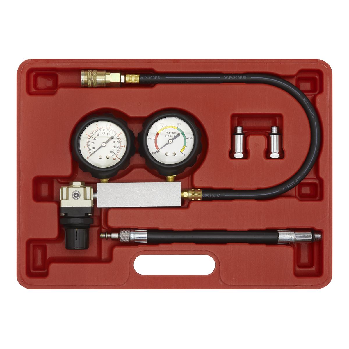 Sealey Cylinder Leakage Tester 2-Gauge Petrol Engine Fault Test Kit Head Gasket