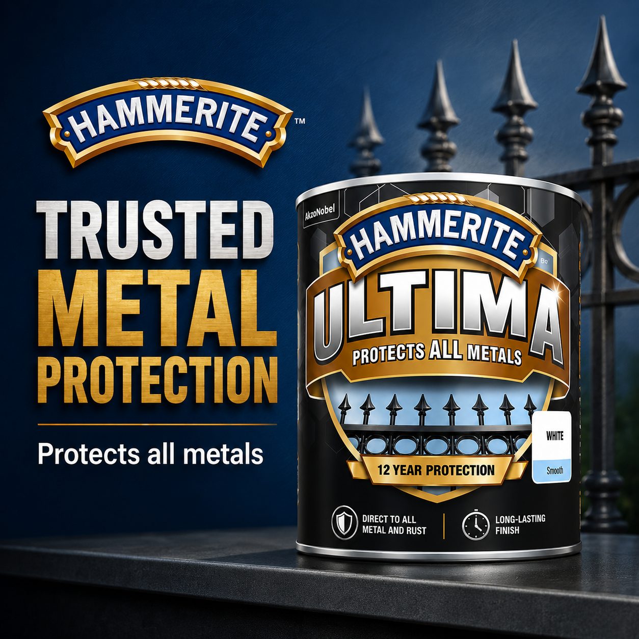 Hammerite Direct To Metal Hammered Copper Paint 250ml