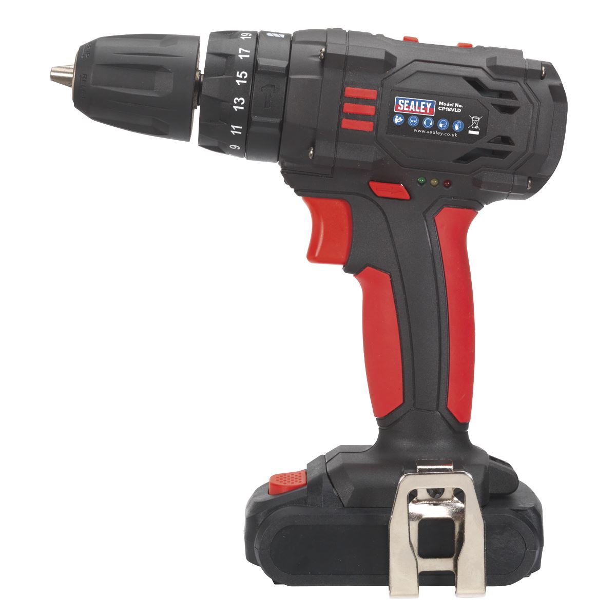 Sealey 18V10mm Cordless Combi Drill CP18VLD