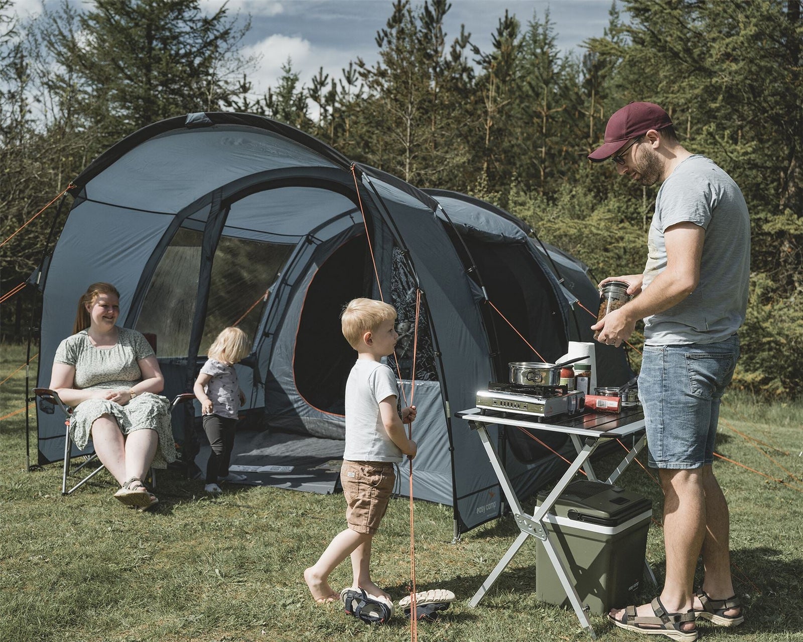 Easy Camp Skarvan 4 Pole Tent Blue 4 Person