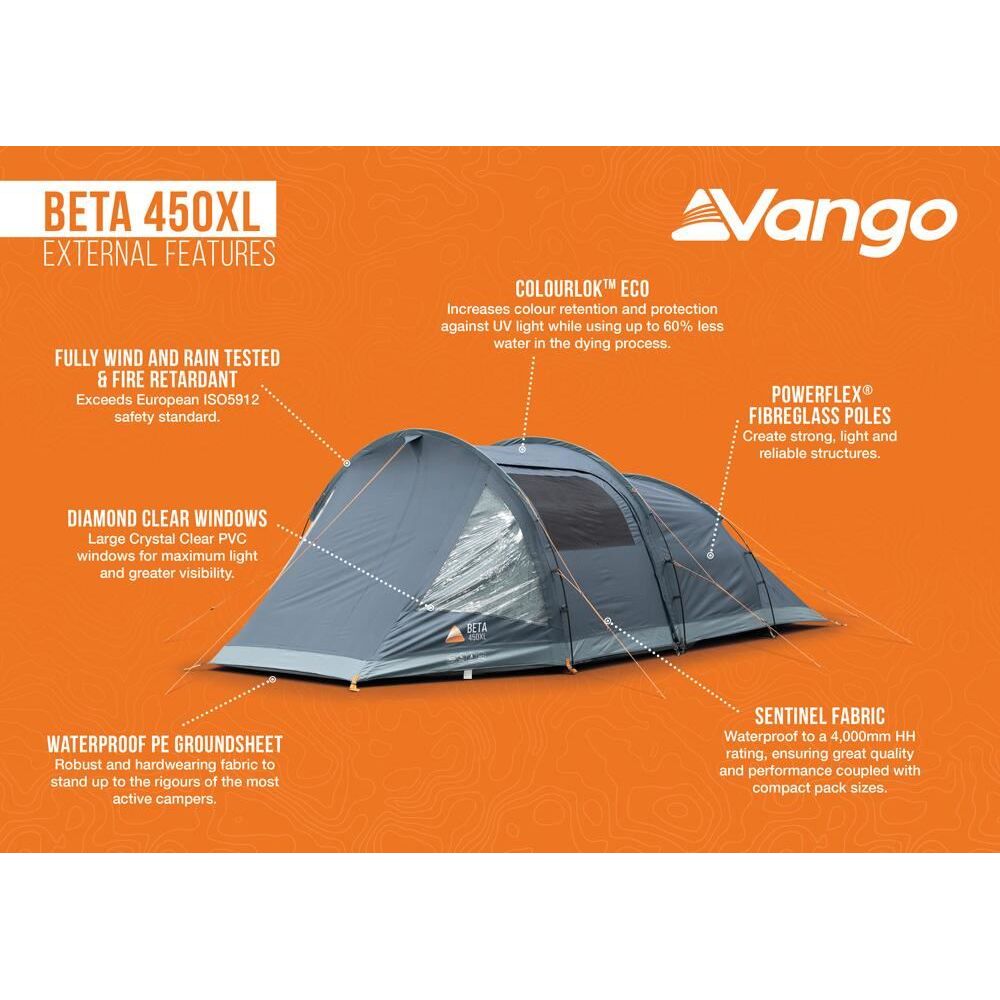 Vango Beta 450XL Tent Deep Blue