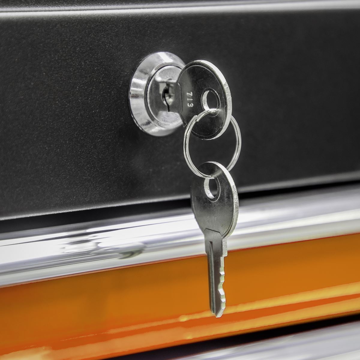 Sealey Topchest & Rollcab Combination 6 Drawer with Ball-Bearing Slides Orange