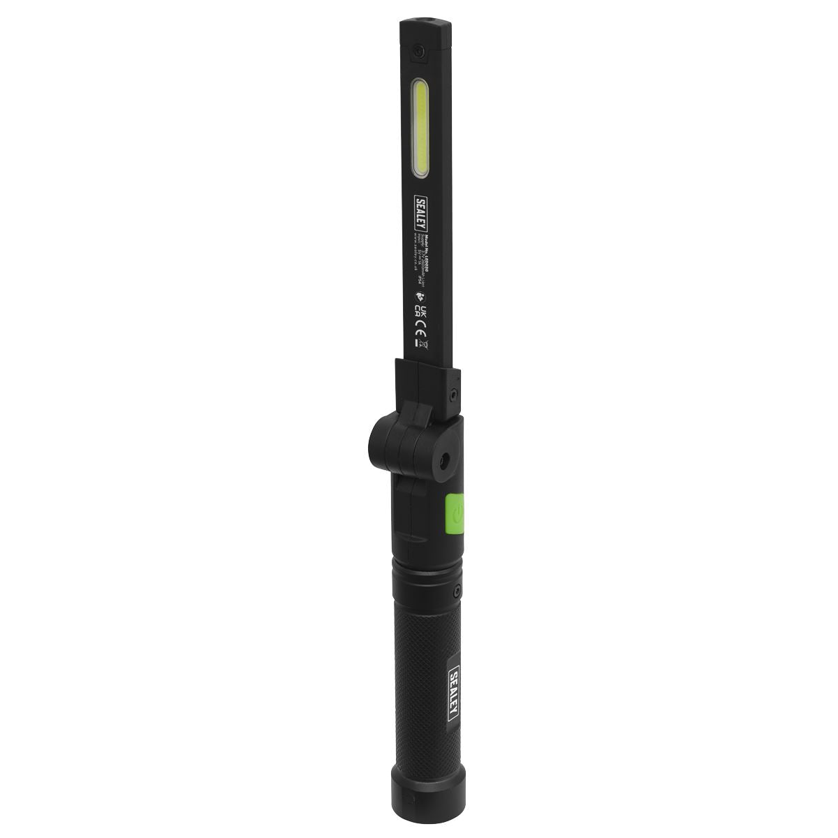 Sealey Rechargeable Aluminium Folding Pocket Light 2 COB & 1 SMD LED