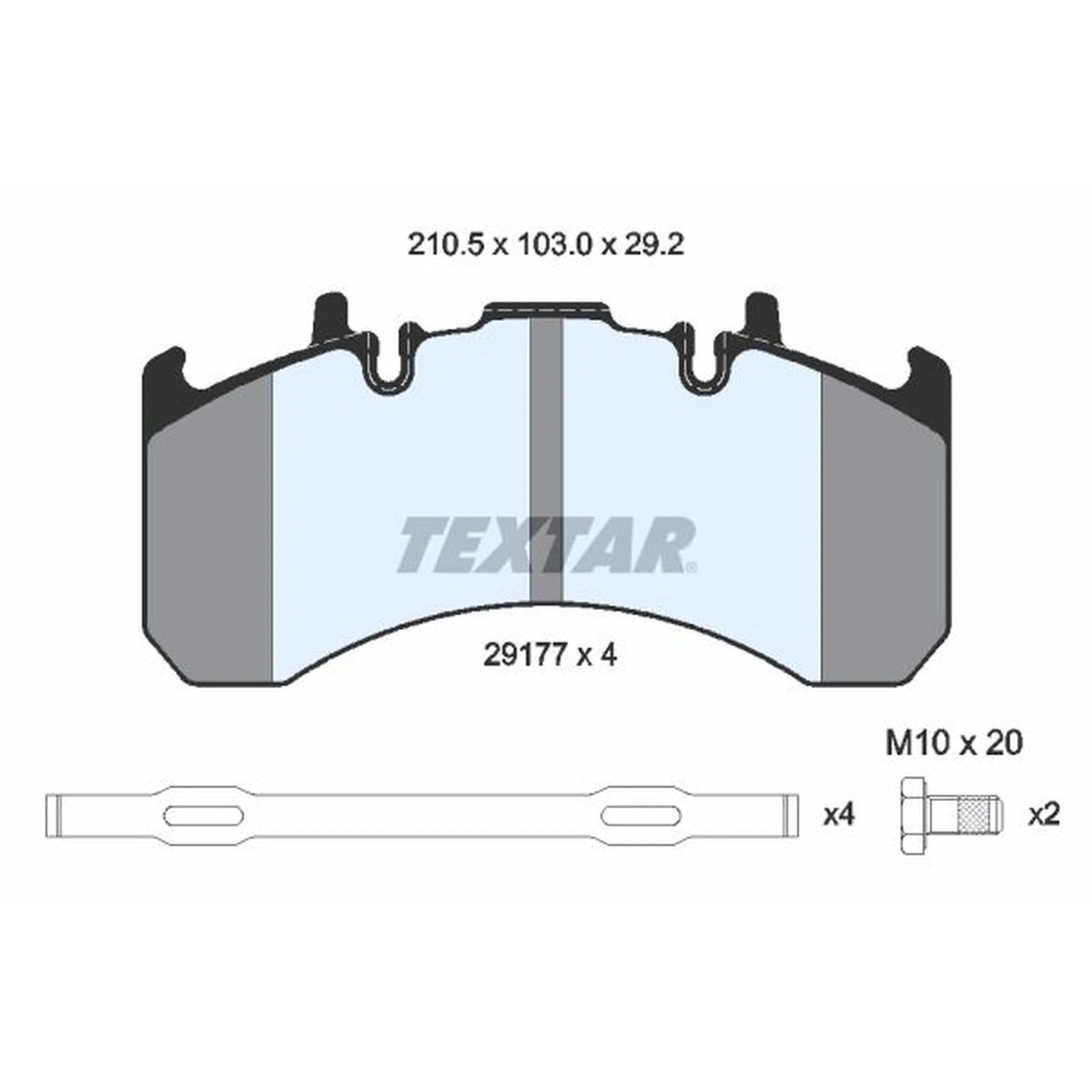 Textar Rear Brake Pad Set 2917705