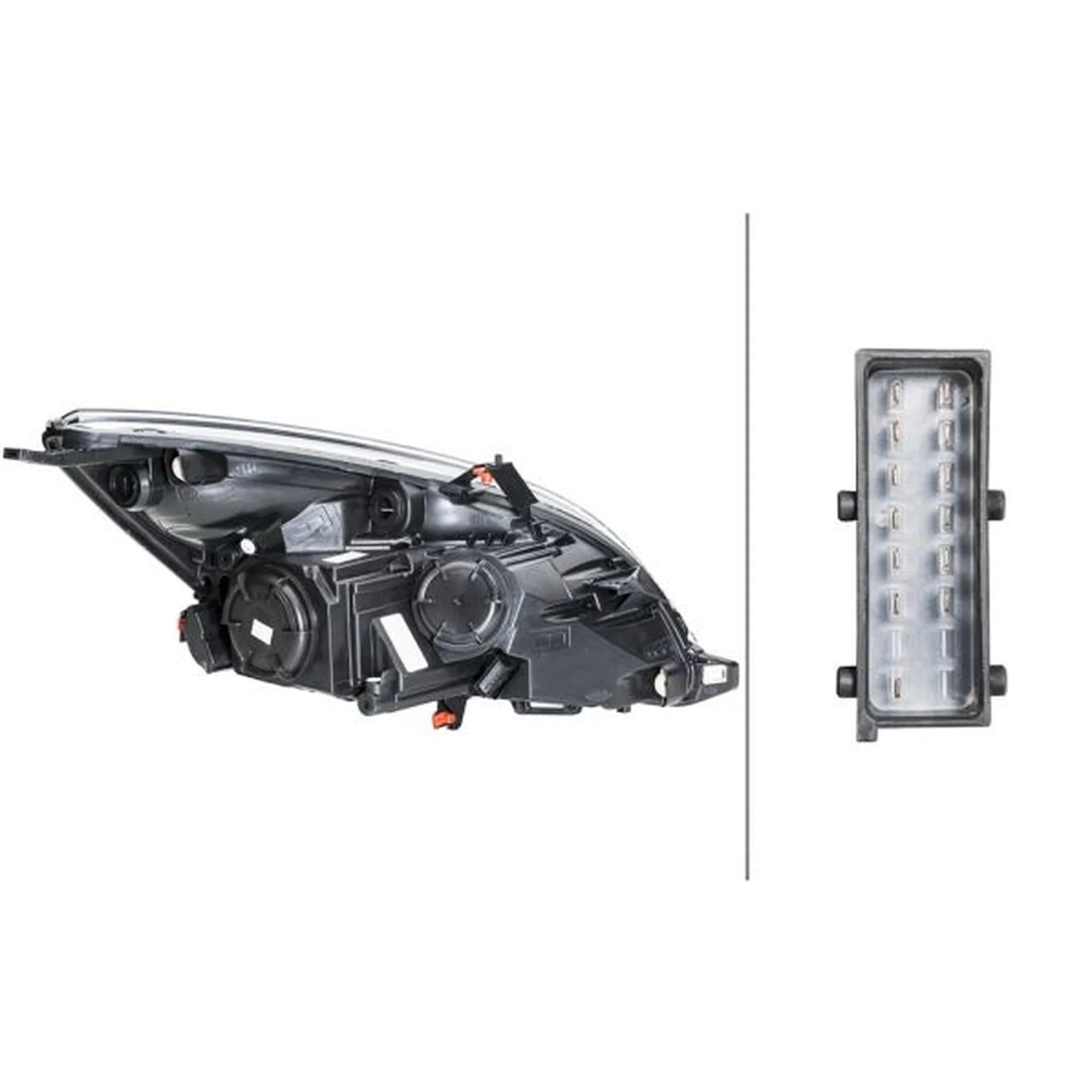 Hella Headlight Headlamp H7/H1 Left 1ES 354 830-031