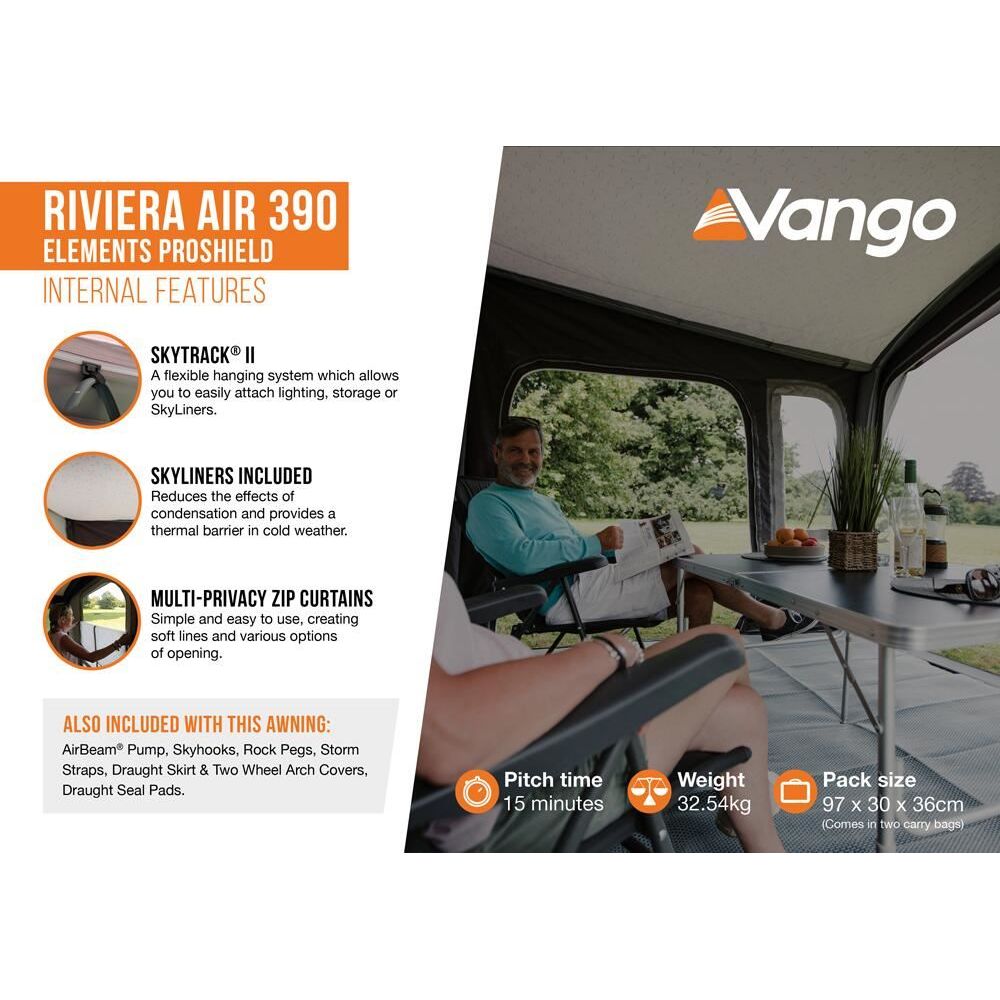 Vango Riviera Air 390 Elements ProShield Caravan Awning
