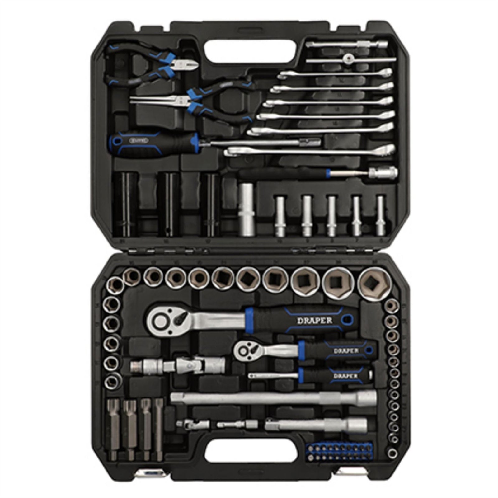 Draper HI-TORQ Metric Socket Set, 1/4" & 1/2" Sq. Dr. (83 Piece)