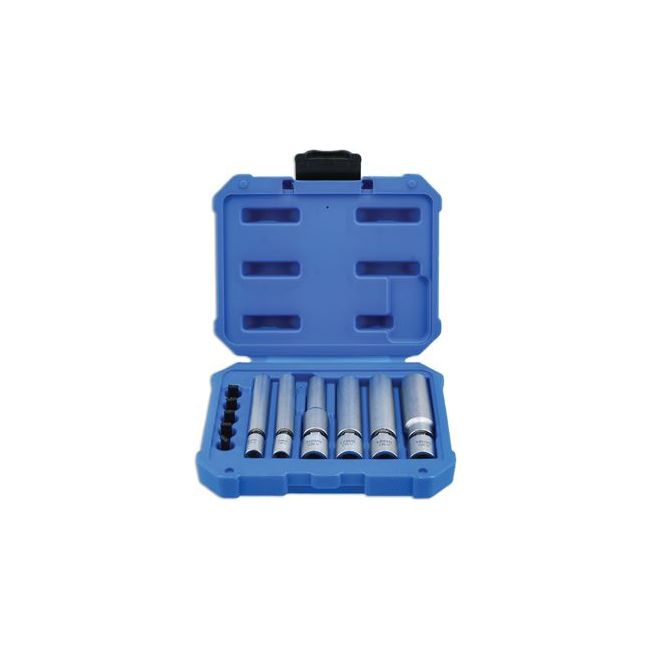 Laser Swivel Spark & Glow Plug Socket Set 1/4"D, 3/8"D 6pc 8066