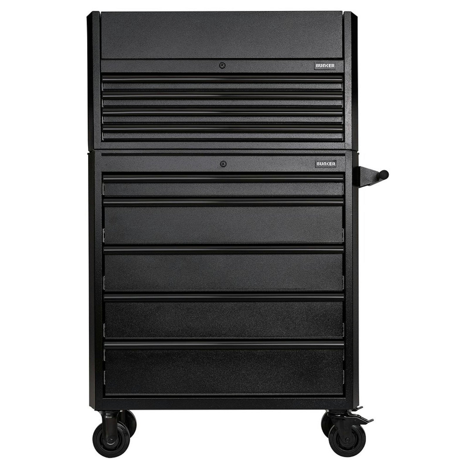 Draper BUNKER 9 Drawer Combined Roller Cabinet and Tool Chest, 36", Black