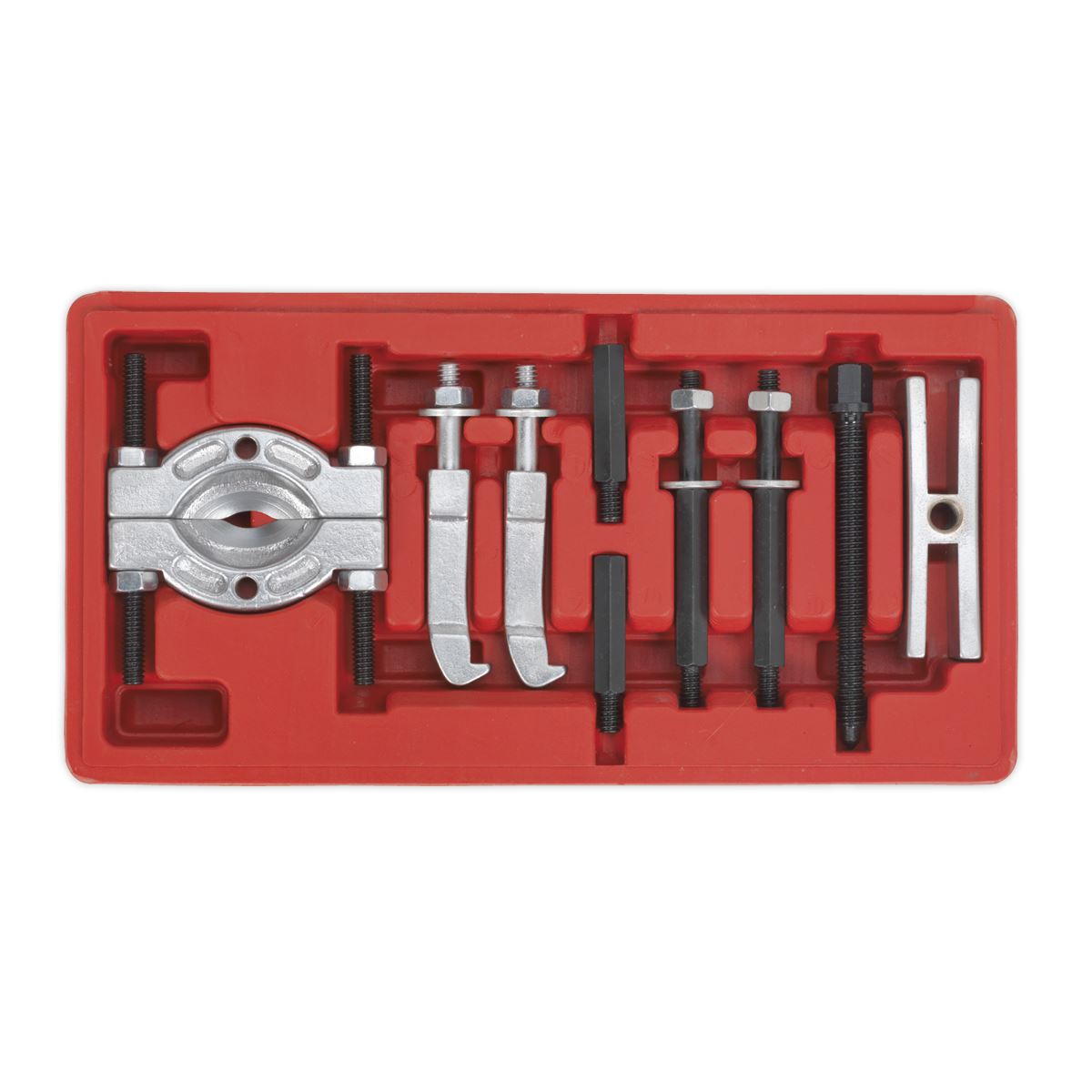 Sealey Mini Bearing Separator Set 9pc Yoke Extension Gear Puller Storage Case