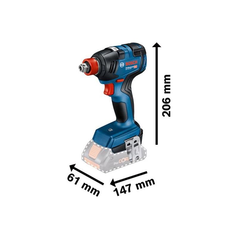 Bosch GDX 18V-200 Professional Impact Driver/Wrench 18V 2 x 5.0Ah Li-ion