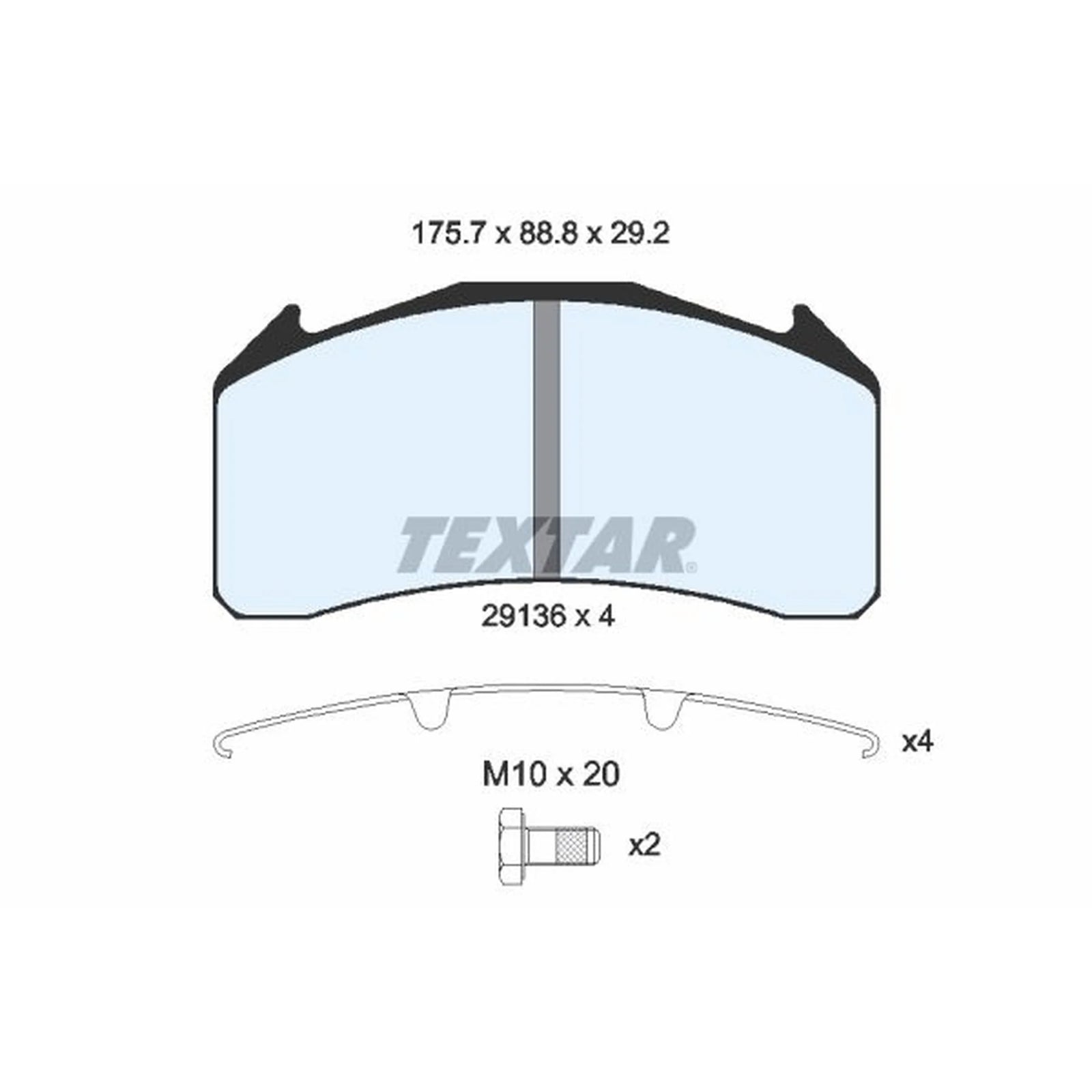 Textar Front Brake Pad Set 2913606